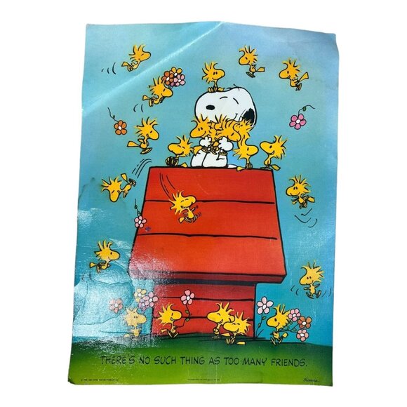 Vintage Snoopy‎ & Woodstock Poster - Picture 1 of 4